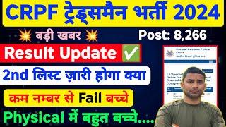 CRPF Tradesman 2nd Result 2023  CRPF Tradesman Result Update  CRPF Tradesman 2nd List Result 2024