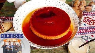 Receta Flan de rompope  Cocineros Mexicanos