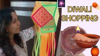 Diwali shopping 2023  lantern  diya  kandil  broom  diwali ki tayari  shopping 🪔️️