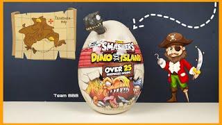 SMASHERS DINO ISLAND MEGA EGG Dinosaur mystery eggs unboxing Pirate treasure map