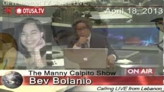 Live interview with Bev Bolanio OFW from Lebanon @OTUSA.TV