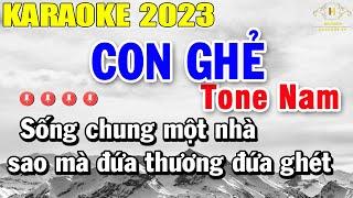 Con Ghẻ Karaoke Tone Nam Nhạc Sống 2023  Trọng Hiếu