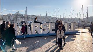 Marseille France  Walking Tour 4K 60fps January 13 2024