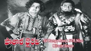 Patala Bhairavi Telugu Movie  SV Ranga Rao & NTR Nice Miracle Scene  NTR  K Malathi  ETV Cinema