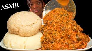 ASMR FUFU & EGUSI SOUP MUKBANG Turkey fish Nigerian food Talking Soft Eating Sounds Vikky ASMR