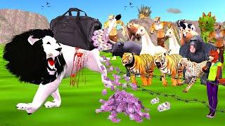 जवान लुटेरा लाया पूरी दुनिया पर तबाही और दुश्मन का बदला  White Lion Rebirth- Jungle Animals Stories