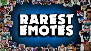 Top 15 RAREST Emotes in Clash Royale