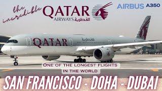 15 hours in Economy  San Francisco - Doha  Qatar Airways Economy Class  A350-1000  Trip Report