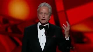 Michael Douglas wins an Emmy for Behind The Candelabra at the 2013 Primetime Emmy Awards