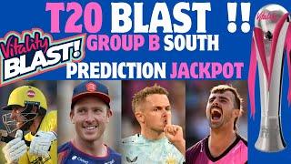 T20 Blast Prediction All Teams Group South B  Vitality Blast 2024