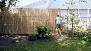 Installing a Bamboo Friendly Fence on a Chain Link Fence