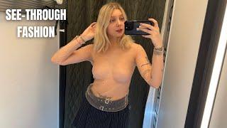 See-Through Try On Haul  Transparent Lingerie and Clothes  Try-On Haul At The Mall