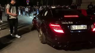 Mercedes C63 w204 LibertyWalk loud & splitting Flames Petit Plais Paris