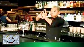 Hilarious Asian Bartender No shake cocktail