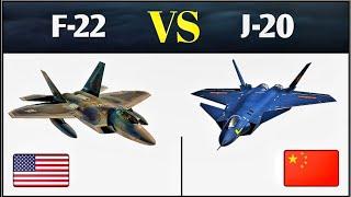 J20 VS F22 Fighter Jet  Raptor VS Dragon Stealth Aircraft