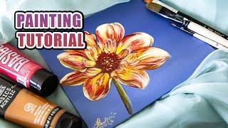 Acrylic Painting for Beginners - Yellow Flower