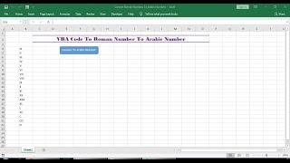 #268-Excel VBA Tutorial Convert Roman Numerals to Arabic Numbers with One Simple Code