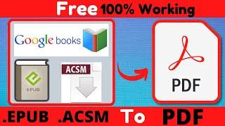 How to convert Google Play books to PDF in 2023 100% Free