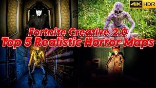 Top 5 Realistic Scary Horror Maps Fortnite Creative 2.0 Map Codes In Description PS5 4K