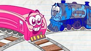 Pencilmate CONDUCTS A Train  Animated Cartoons Characters  Animated Short Films