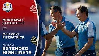 MorikawaSchauffele vs McIlroyFitzpatrick Extended Highlights  2023 Ryder Cup