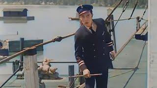 Silent Action  Steamboat Bill Jr. 1928 Buster Keaton  Colorized Movie  Subtitles