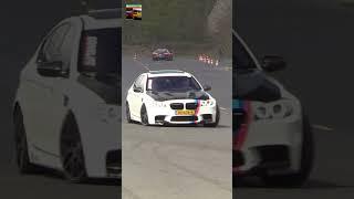 BMW M5 F10 DRAG RACE NEAR CRASH 
