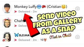 How To Send Video From Camera Roll As a Snap  Not in Chat