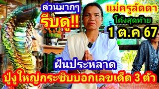 ด่วนมากๆรีบดูโค้งสุดท้าย1 ต.ค 67ฝันประหลาดปู่งูใหญ่กระซิบบอกเลขเด็ด3ตัว#แม่ครูลัดดาล่าสุด