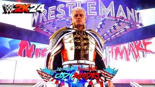 WWE 2K24 Entrance Cody Rhodes with Entrance Music  4K RTX 4090  BEST QUALITY