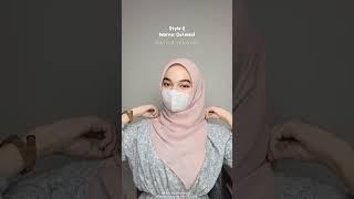 Tutorial Hijab segiempat edisi warna yg bikin wajah cerah #racunshopee #shopeehaul #shorts