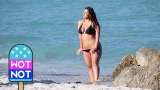 Ashley Grahams Beach Photoshoot on Miami Beach