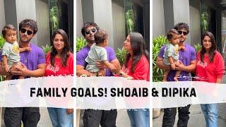 Family Goals Shoaib Ibrahim and Dipika posed for the paps as they stepped out with their son Ruhaan