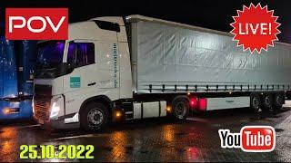 POV Truck driving. LIVE Volvo FH500 2022. ENGDEPT
