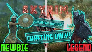 Can I Beat Skyrim Legendary Survival Difficulty With CRAFTING ONLY?  Skyrim Legendary Challenge