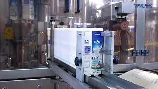 RPP-3000 machine by TAURAS-FENIX in Morocco  Milk filling into Gable Top cartons
