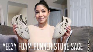 YEEZY FOAM RUNNER STONE SAGE + ON FEET + MORE