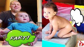 The funniest baby makes super farts  #004 - Baby Farts on Dad - Funny Pets Moments