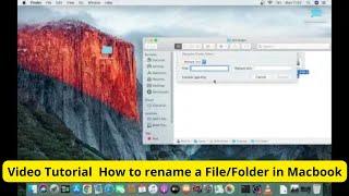 How to rename a file in Macbook?- How to rename folder in Macbook?