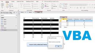 Microsoft Access Form How to insert only selected items list box into MS access database using VBA