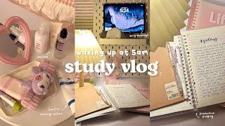 5am study vlog  5am morning routine cafe study lots of studying hauls and more