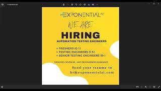 WFH Testing Jobs  Manual Testing Fresher Jobs Rd Automation Learning