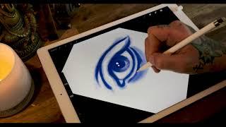 How I DRAW an EYE in a simple NEO-TRADITIONAL style TIMELAPSE