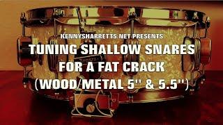 HOW TO TUNE SHALLOW SNARES FOR A FAT CRACKWOODMETAL 5 & 5.5 Feat. The Rogers Dyna-Sonic.