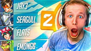 My FIRST Ranked Game in Overwatch 2 ft. Flats Seagull & Emongg