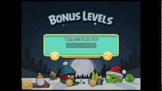 Angry Birds Chrome Seasons Greedings Bonus Level 3 Walkthrough 3 Star