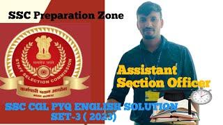 SSC CGL ENGLISH PYQ SOLUTION By Bittu kumar Assistant Section Officer  CSS