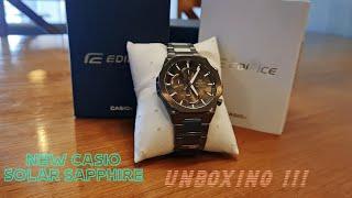 CASIO EDIFICE SOLAR SAPPHIRE WATCH UNBOXING Model Number  EFS-S570DC-1AUDF