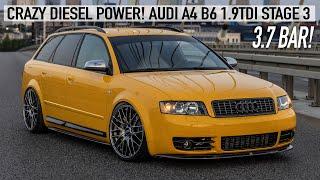 CRAZY DIESEL POWER AUDI A4 B6 TDI AVANT STAGE 3 - 3.7 BAR BOOST AND DOUBLE THE ENGINE POWER