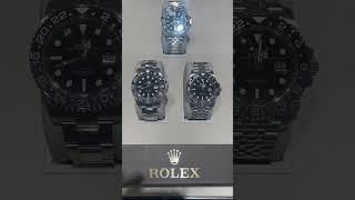 Which bracelet on the new Rolex GMT Master II blackgrey bezel Bruce Wayne would you choose?  #rolex